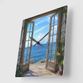 Nepraam Ocean View Schilderachtige Tijdmeter Vierkante Klok (Hoek)