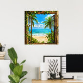 Nepraam Tropisch Strand Oceaenuitzicht Decoratie (Thuiskantoor)