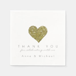 nepschitterende liefdeshart bruiloftsreceptie fees servetten