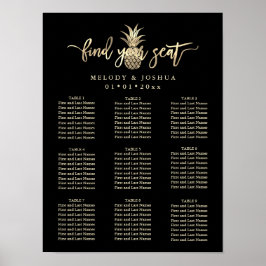 NEPSE Gouden ANANAS ZITPLAATSENPLAN Poster
