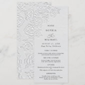 Nepshout Bruidstaflat Menu Met Witte Rozen (Voorkant / Achterkant)