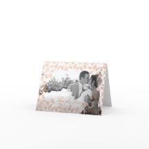 Nepspeenkoperen herfstbladeren foto dankkaart