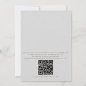 Nepstempels Bruiloftsschelp Formele QR-code Trouwe Kaart (Achterkant)