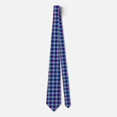 Neptune and Gulf Blue Plaid Neck Tie Stropdas (Voorkant)