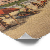 Neptune Beach, FL - Uitzicht van Ocean Front Homes Poster (Hoek)