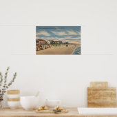 Neptune Beach, FL - Uitzicht van Ocean Front Homes Poster (Keuken)