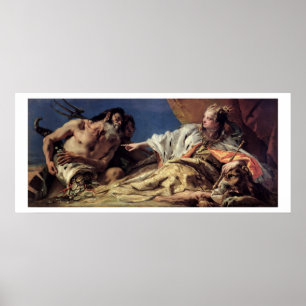 Neptune die giften aan Venetië aanbiedt (plafondf Poster