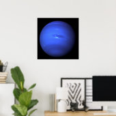 Neptune door Voyager 2 Poster (Thuiskantoor)