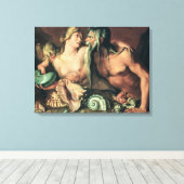 Neptune en Amphitriet (olie op canvas) Canvas Afdruk (Insitu (Houten vloer))