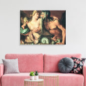 Neptune en Amphitriet (olie op canvas) Canvas Afdruk (Insitu (Woonkamer))
