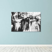 Neptune en Miss America op Carnival Foto Canvas Afdruk (Insitu (Houten vloer))