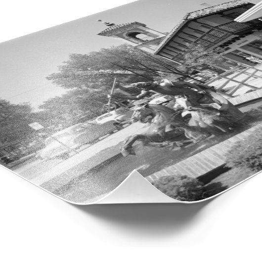  Neptune fontain, Kansas City Foto Afdruk (Hoek)