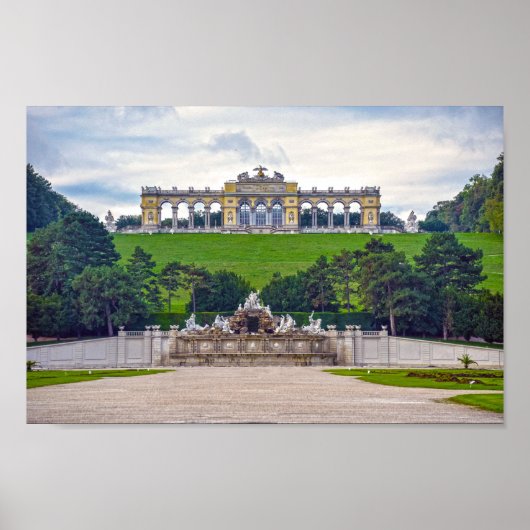 Neptune Fountain and Gloriette, Schonbrunn Palace Poster (Voorkant)