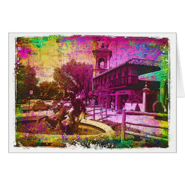 Neptune Fountain Colorful Grunge