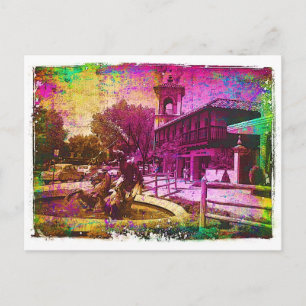  Neptune Fountain Colorful Grunge Briefkaart