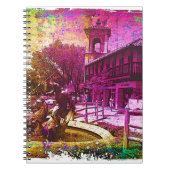  Neptune Fountain Colorful Grunge Notitieboek (Voorkant)