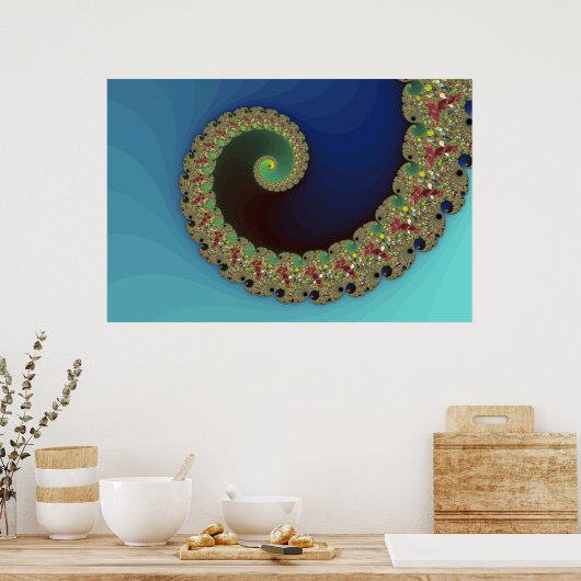 Neptune - Fractal Art Poster (Keuken)