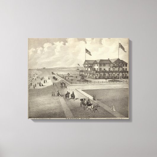 Neptune House, Ocean Beach, NJ Canvas Afdruk (Voorkant)