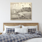 Neptune House, Ocean Beach, NJ Canvas Afdruk (Insitu (Slaapkamer))