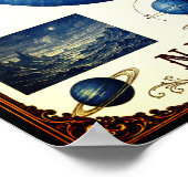 Neptune & Its Moons Astronomy Chart Poster (Hoek)
