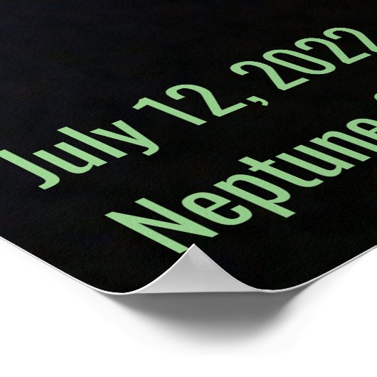 Neptune James Webb Photo NIRCam Afbeelding Green T Poster (Hoek)