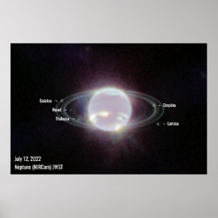 Neptune James Webb Photo NIRCam Afbeelding White T Poster
