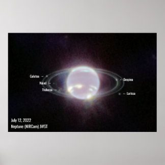 Neptune James Webb Photo NIRCam Afbeelding White T Poster
