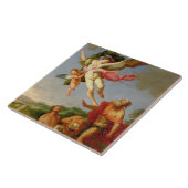 Neptune Nadering Coronis, 1665-70 (olie op canvas) Tegeltje (Zijkant)