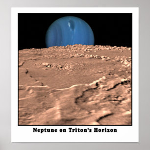 Neptune op Triton's Horizon Poster