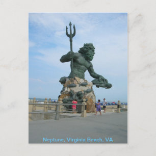Neptune op Virginia Beach Briefkaart