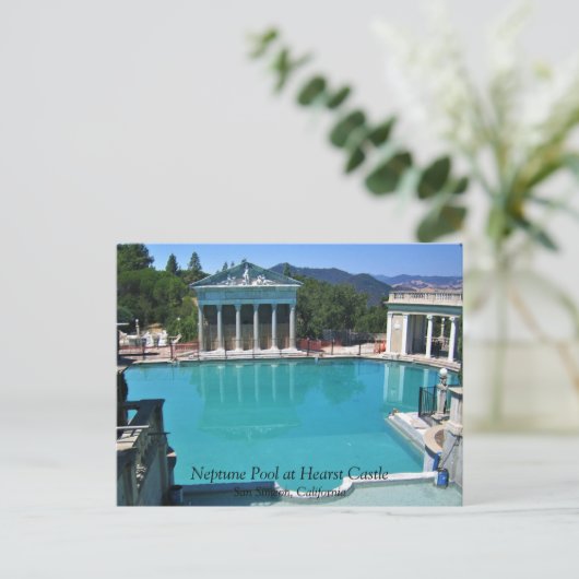 Neptune Pool op Hearst Castle, San Simeon, CA Briefkaart (Staand voorkant)