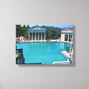 Neptune Pool op Hearst Castle, San Simeon, CA Canvas Afdruk