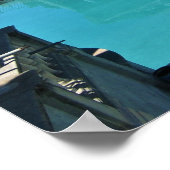 Neptune Pool op Hearst Castle, San Simeon, CA Poster (Hoek)