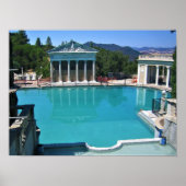 Neptune Pool op Hearst Castle, San Simeon, CA Poster (Voorkant)