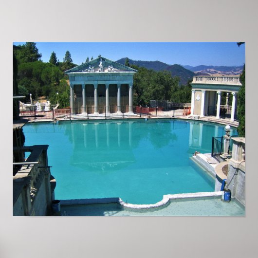 Neptune Pool op Hearst Castle, San Simeon, CA Poster (Voorkant)