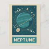 Neptune Retro Galaxy UFO Briefkaart (Voorkant)