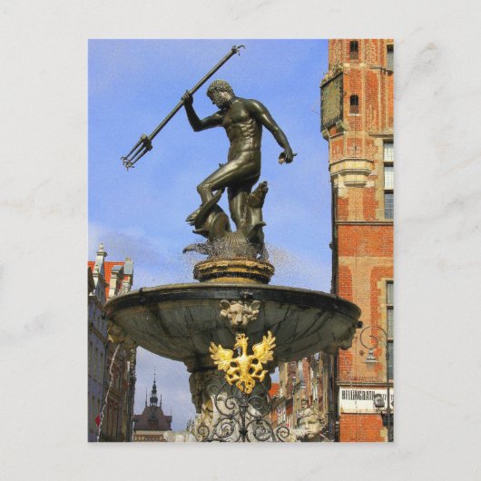 Neptune Statue Briefkaart (Voorkant)