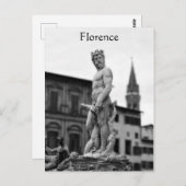 Neptune Statue, Florence, Italië, Briefkaart (Voorkant / Achterkant)