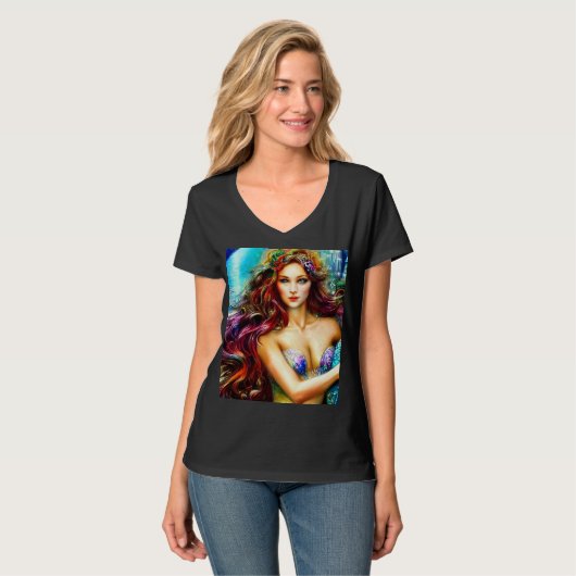 Neptunes Daughter Fantasy Art T-shirt (Voorkant volledig)