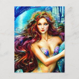 Neptunes dochter Fantasy Mermaid Art Briefkaart