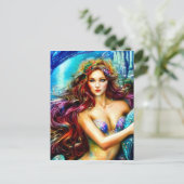 Neptunes dochter Fantasy Mermaid Art Briefkaart (Staand voorkant)