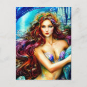 Neptunes dochter Fantasy Mermaid Art Briefkaart (Voorkant)