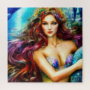 Neptunes dochter Fantasy Mermaid Art Legpuzzel