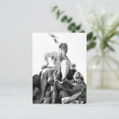 Neptunes fontein in Berlijn, Duitsland Briefkaart (Staand voorkant)