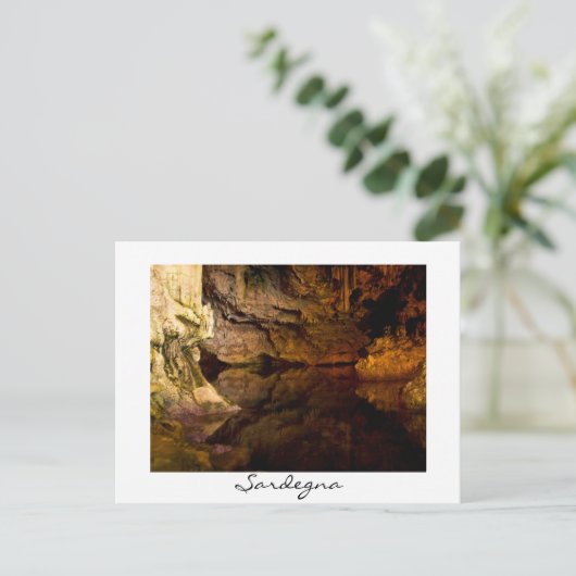 Neptune's Grotto, Sardinië wit briefkaart (Staand voorkant)