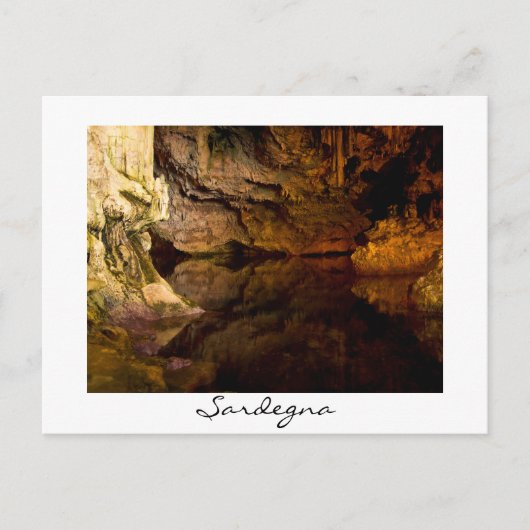 Neptune's Grotto, Sardinië wit briefkaart (Voorkant)