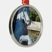 Neptunes paard, Plaza Fountain Detail Metalen Ornament (Rechts)