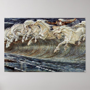 Neptunes paarden van Crane Walter Poster
