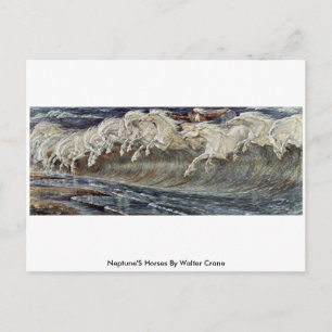 Neptunes paarden van Walter Crane Briefkaart