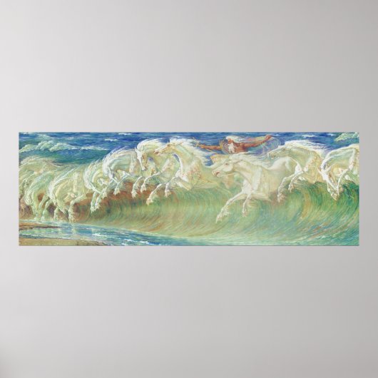 Neptunes paarden van Walter Crane Poster (Voorkant)